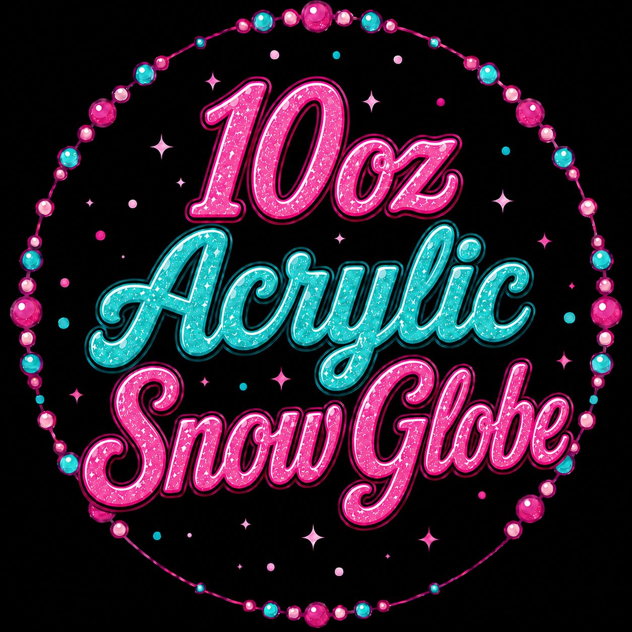 10oz Acrylic Snow Globe