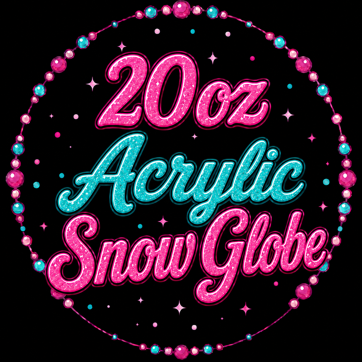 20oz Acrylic Snow Globe