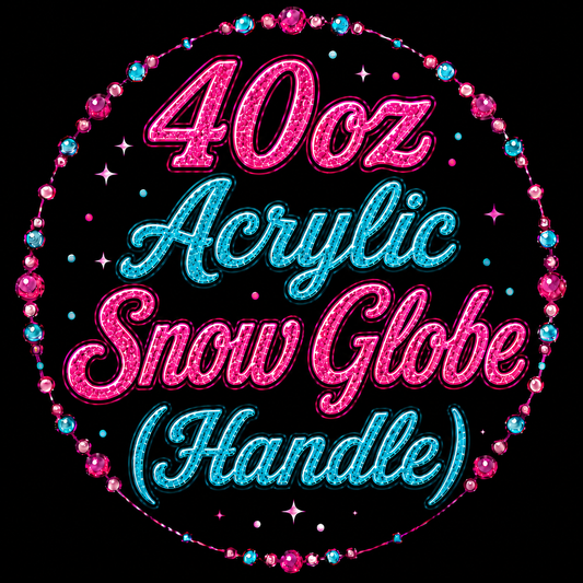 40oz Acrylic Snow Globe (Handle)