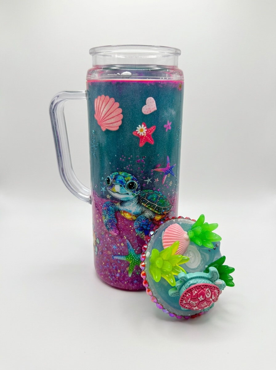 20 Oz Beach Tumbler with Handle